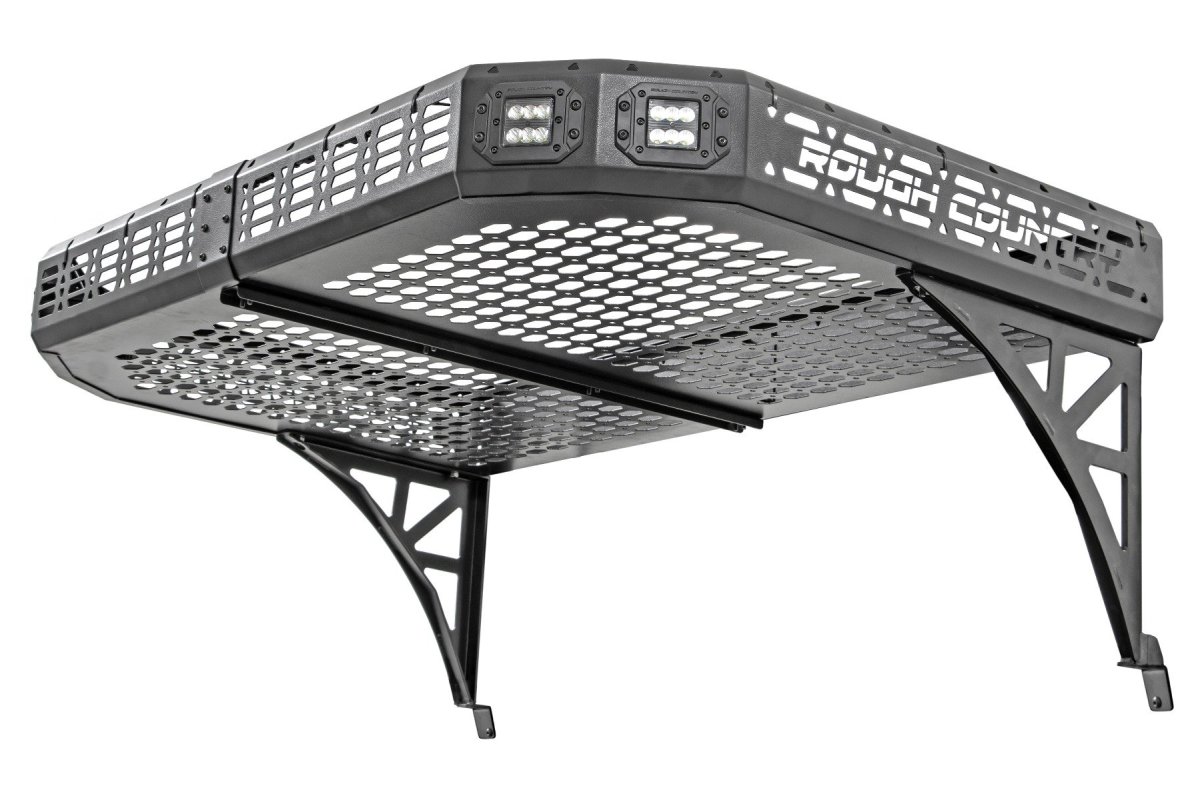 Can-Am Defender HD10 X mr Cargo Rack - Rough Country - Heavy-duty Steel, Corrosion-resistant, Powder-coated - '18-'23